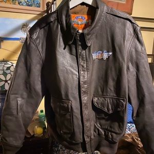 Vintage Cooper Type A2 Air Force Goatskin Pilot Leather Jacket Sz 46L